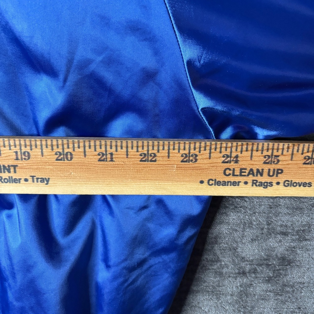 Vintage Florida Karting Association Cardinal Blue Satin Bomber Jacket Mens M - Picture 8 of 9